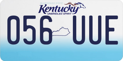 KY license plate 056UUE
