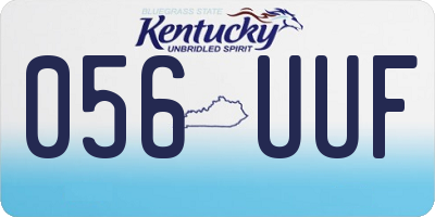 KY license plate 056UUF