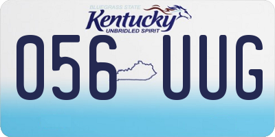 KY license plate 056UUG