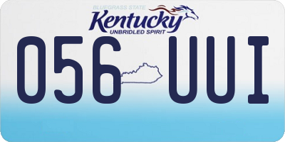 KY license plate 056UUI