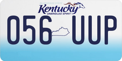 KY license plate 056UUP
