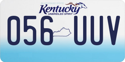 KY license plate 056UUV
