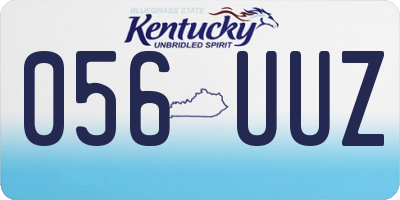 KY license plate 056UUZ