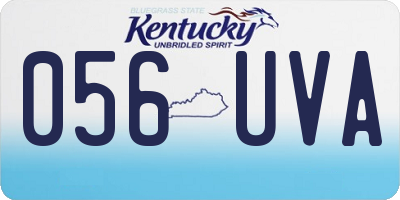 KY license plate 056UVA