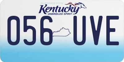 KY license plate 056UVE