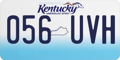KY license plate 056UVH