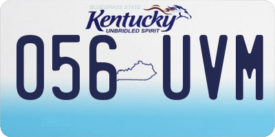 KY license plate 056UVM
