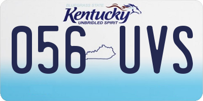 KY license plate 056UVS