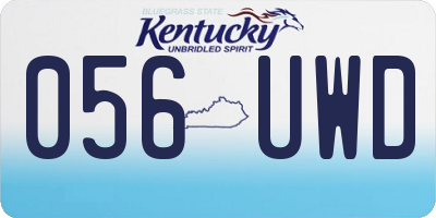 KY license plate 056UWD