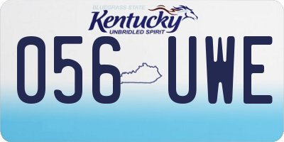KY license plate 056UWE
