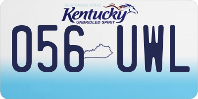 KY license plate 056UWL