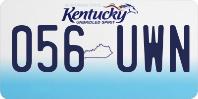 KY license plate 056UWN