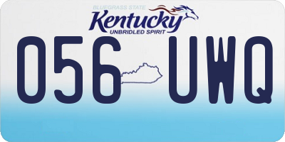 KY license plate 056UWQ