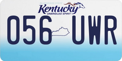 KY license plate 056UWR
