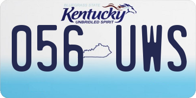 KY license plate 056UWS