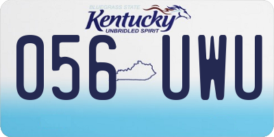 KY license plate 056UWU