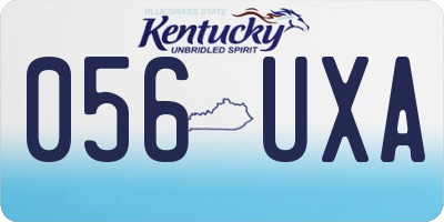 KY license plate 056UXA