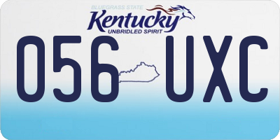 KY license plate 056UXC