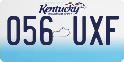 KY license plate 056UXF