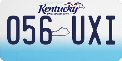 KY license plate 056UXI