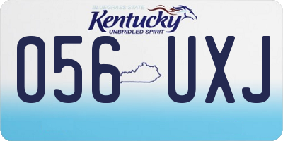 KY license plate 056UXJ