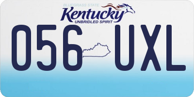 KY license plate 056UXL