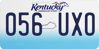 KY license plate 056UXO