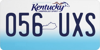 KY license plate 056UXS