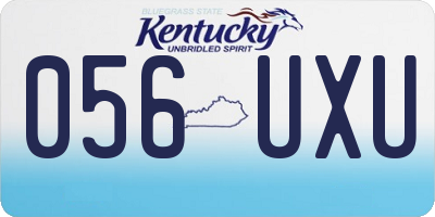 KY license plate 056UXU