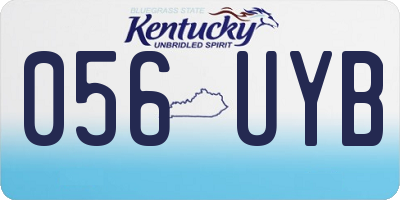 KY license plate 056UYB