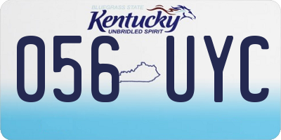 KY license plate 056UYC