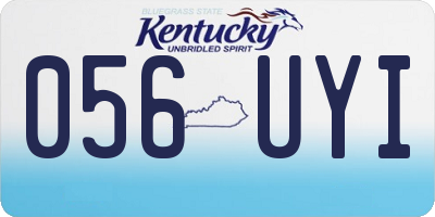 KY license plate 056UYI