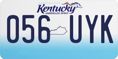 KY license plate 056UYK