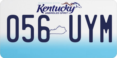KY license plate 056UYM