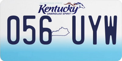 KY license plate 056UYW