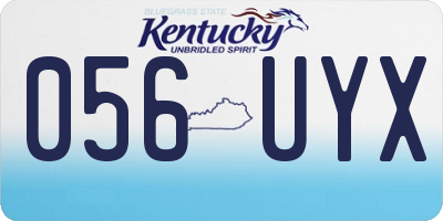 KY license plate 056UYX