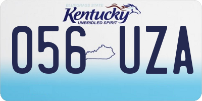 KY license plate 056UZA
