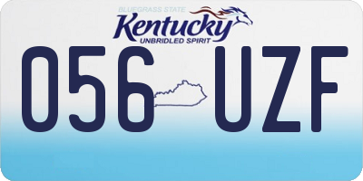 KY license plate 056UZF