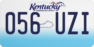KY license plate 056UZI