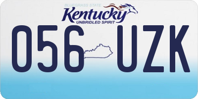 KY license plate 056UZK