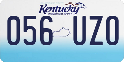 KY license plate 056UZO