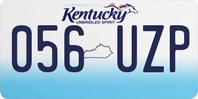 KY license plate 056UZP