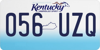 KY license plate 056UZQ