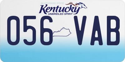 KY license plate 056VAB