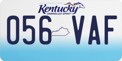 KY license plate 056VAF