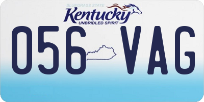 KY license plate 056VAG