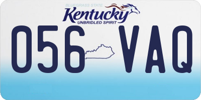 KY license plate 056VAQ