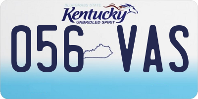 KY license plate 056VAS