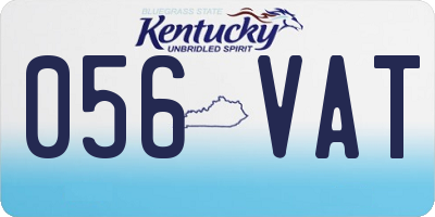 KY license plate 056VAT