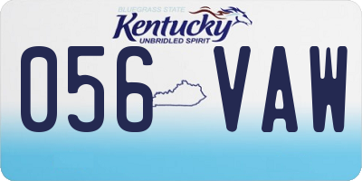 KY license plate 056VAW
